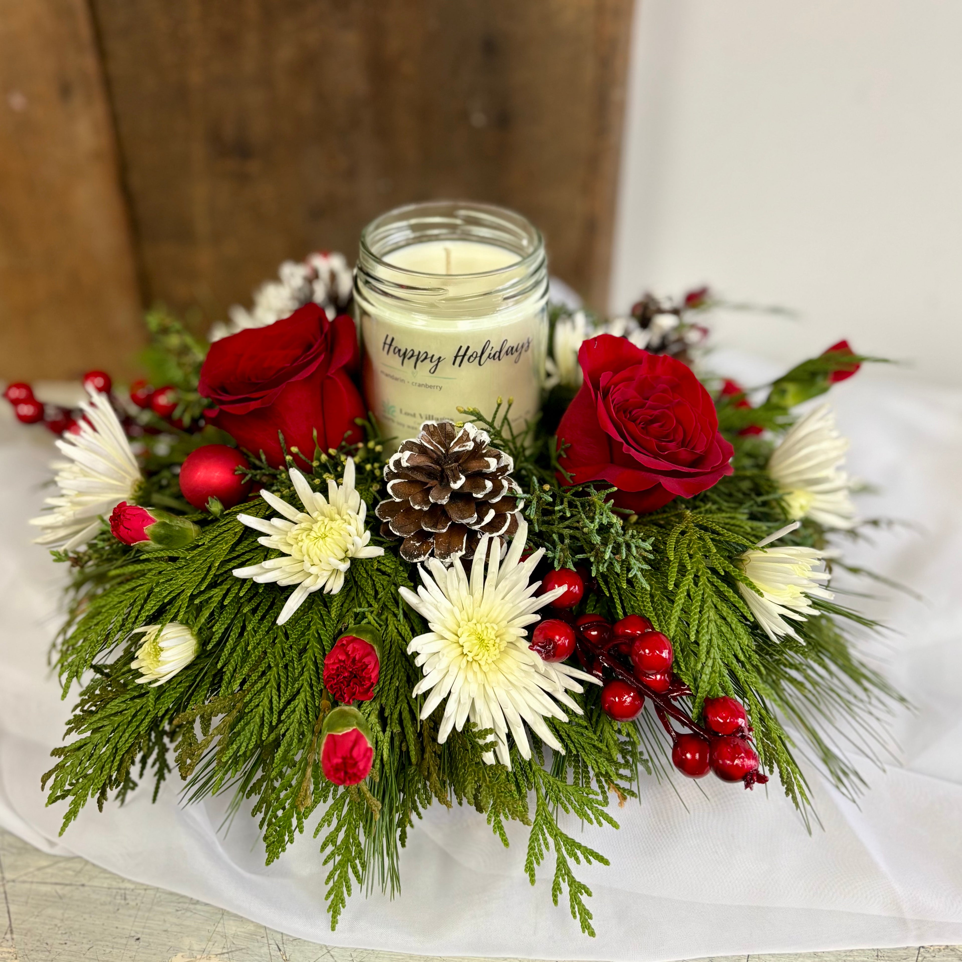 Christmas Candle Centrepiece