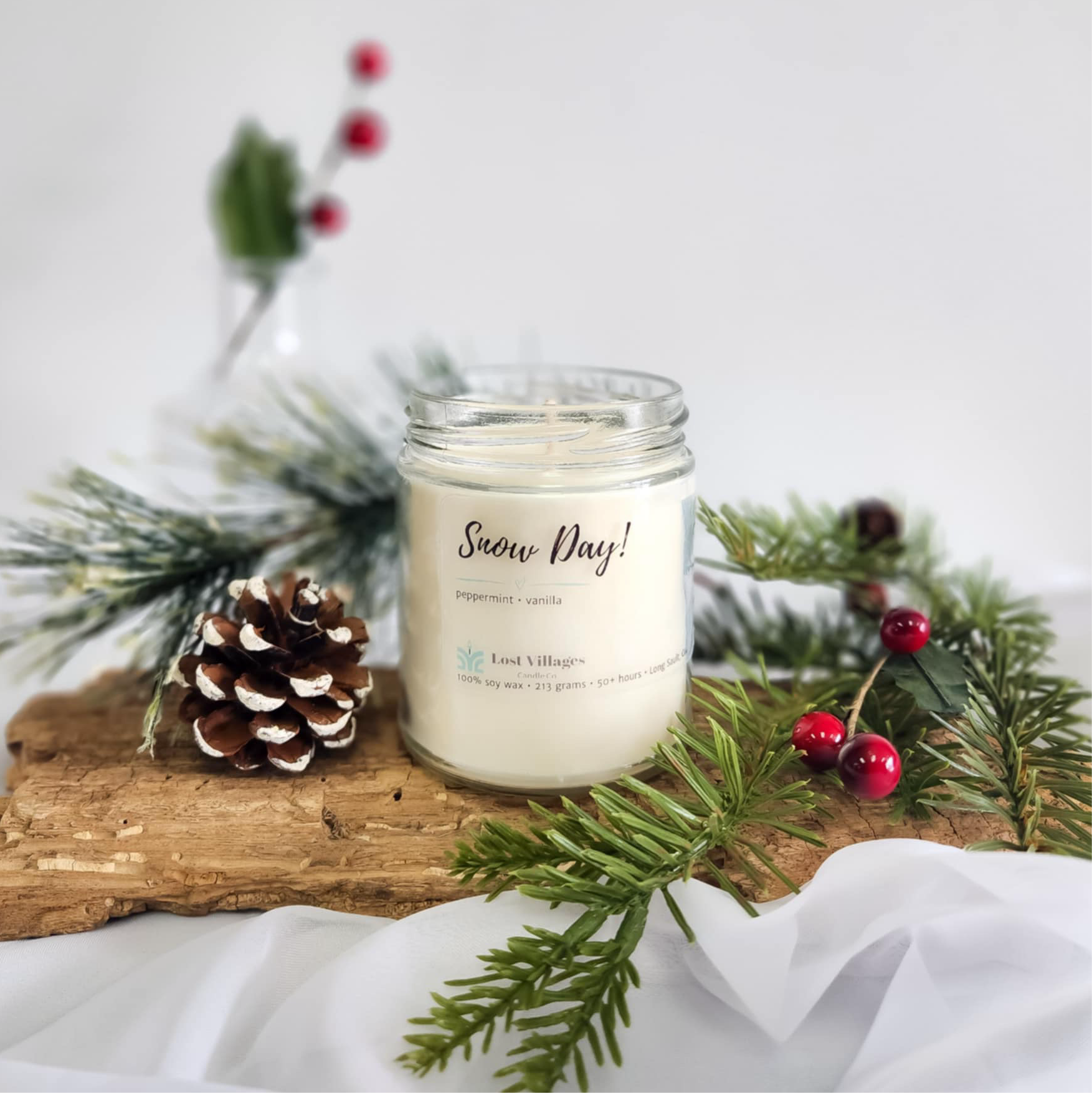 Candle - Snow Day! ~ Peppermint &amp; Vanilla