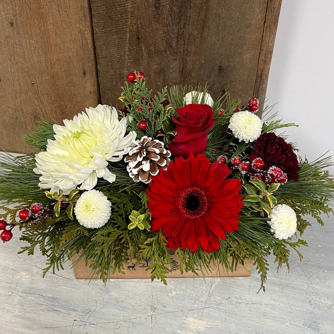 Floral Winter Centrepiece (Small Box)